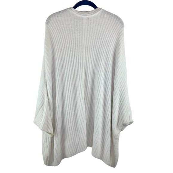 Barefoot Dreams Cozychic Lite Ribbed Cardigan Sweater in White - Picture 6 of 6